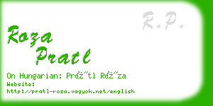 roza pratl business card